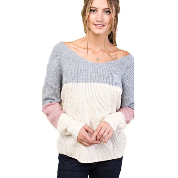 ⭐️FINAL REDUCTION-LAST ONE⭐️Twist-Back Sweater Lg - Picture 4 of 7